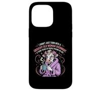 Grouchy Old Woman Funny Cow Coffee Sass Custodia per iPhone 14 Pro Max