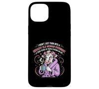 Grouchy Old Woman Funny Cow Coffee Sass Custodia per iPhone 15 Plus