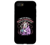 Grouchy Old Woman Funny Cow Coffee Sass Custodia per iPhone SE (2020) / 7/8