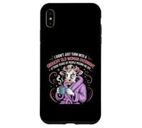 Grouchy Old Woman Funny Cow Coffee Sass Custodia per iPhone XS Max