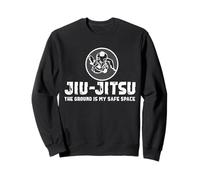 Ground Is My Safe Space Jiu Jitsu Funny Grappler Felpa