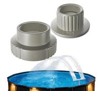Ground Pool Fountain Adapter, Leak Guard Connector Set, 2 Inches Pool Fitting with Seal Ring, Rust Resistant Metal Coupler, Water Spray with Arc Design, Fountain for Backyard Garden Courtyard