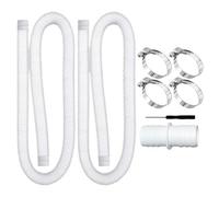 Ground Pool Hoses, 39-Inch Flexible Hose with 4 Clamps and Connector, Sturdy Water Line for Spa Attachments and Manual Vacuuming, Ideal for -Ground Swimming Pool Use