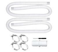 Ground Pool Hoses, Flexible Water Connector, 39.37x1.26x1.26 Inches Spa Tube, Includes 4 Clamps for Manual Vacuuming Waterfall Cleaning Attachments and Outdoor Pool Maintenance Use