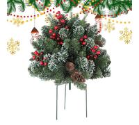Ground Stakes - Yard Garden Stake Christmas Tree - Art Spikes Decoration Insert Signs Ground, Garden Décor For Porch Spring Outside Pathway Lawn Outdoor Backyard Home