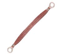 Ground Strap,Flexible Flat Copper Ground Strap With Ring Terminals - General Car Wire GroundStrap Cars Grounding Electrical Appliances