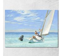 Ground Swell Edward Hopper, eho18 Quadro Stampato su Tela Fine Art, Intelaiato Pronto da Appendere, assemblato a Mano, 40x30 cm