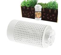 Ground Worm Composter, Space Saving Garden Bed, 11.81x6.3 Inches, Control Organic System, Eco Friendly Soil Enrichment Unit for Gardeners and Kitchen Scrap Composting, White