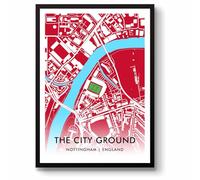 GroundDesigns NFFC - Cartina artistica da stadio con scritta in lingua inglese "NOTTINGHAM" FOREST"