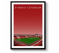 GroundDesigns Southampton FC - Stampa artistica senza cornice, formato A3, motivo: Stadio di San Mary, SFC