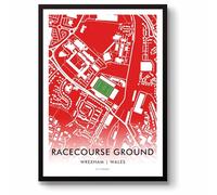 GroundDesigns WREXHAM AFC - Stampa artistica con mappa artistica dello stadio