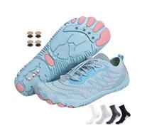 Grounded Footwear for Women Men Grounding Shoes with Copper Neuropathy Soft Comfortable Hike Barefoot Shoes, 906blu, 44 EU