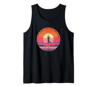 Grounded Grateful Crescente Yoga Ragazza Vintage Tramonto Canotta