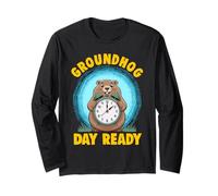 Groundhog Day Ready Alarm Clock 2 febbraio Maglia a Manica