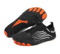 Grounding Shoes with Copper, Barefoot Shoes for Women Men, Hike Footwear Waterproof Trail Running (Black,42)