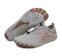 Grounding Shoes with Copper, Barefoot Shoes for Women Men, Hike Footwear Waterproof Trail Running (Gray,41)