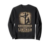 Groundman Oggi Lineman Domani Lineworker Felpa
