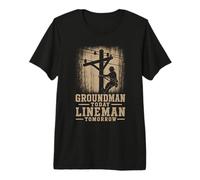 Groundman Oggi Lineman Domani Lineworker Maglietta Premium