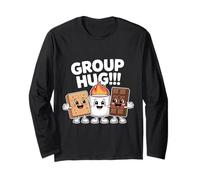 Group Hug Marshmallow Chocolate Cracker Smores Camping Maglia a Manica