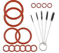 GROVBLE Set di 14 guarnizioni O-ring per De'Longhi ECAM 22. 110/22. 360/22 | Ampio pacchetto completo: contiene 14 robuste guarnizioni O-ring e 5 spazzole di pulizia di precisione, ideali per regolare.