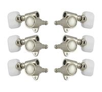 Grover 103N - Rotomatica originale in stile "Milk Bottle" con pulsante perlato - Teste per chitarra 3 + 3, nichel