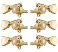 Grover 502GK Roto-Grip Rotomatics con pulsante a corona - Teste per chitarra, 3 + 3, oro