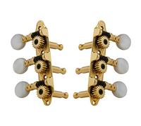 Grover 608G Sta-Tite Mini 3-On-Aplate - Cuffie per chitarra 3 + 3, colore: Oro