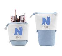 Grovjewfit Astuccio Telescopico Scuola con Zip, Astuccio Portapenne Astuccio Astuccio Bambina Astuccio Cancelleria per Bambini Ragazze e Ragazzi come Regalo (Blu)