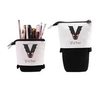 Grovjewfit Astuccio Telescopico Scuola con Zip, Astuccio Portapenne Astuccio Astuccio Bambina Astuccio Cancelleria per Bambini Ragazze e Ragazzi come Regalo (Nero)