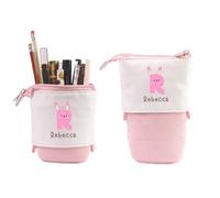 Grovjewfit Astuccio Telescopico Scuola con Zip, Astuccio Portapenne Astuccio Astuccio Bambina Astuccio Cancelleria per Bambini Ragazze e Ragazzi come Regalo (Rosa)