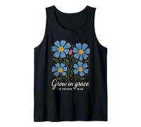 Grow In Grace Boho Floral 2 Pietro 3:18 Verso cristiano Canotta