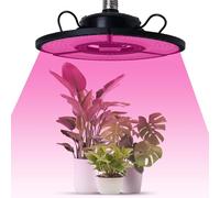grow Lights for Indoor Plants, 360 LEDs Full Spectrum Rosso Blu, 90° Collapsible, Altezza Regolabile, Impermeabile, Base E27 - Copertura Completa, Design a Nido d'Ape, Ideale per