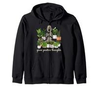 Grow Positive Thoughts Coltivare Pensieri Positivi Yoga Felpa con Cappuccio
