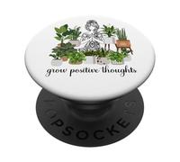 Grow Positive Thoughts Coltivare Pensieri Positivi Yoga PopSockets PopGrip Adesivo
