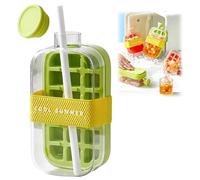 Growalleter Bottiglia per cubetti di ghiaccio 2 in 1, a prova di perdite, senza BPA, a rilascio facile, per bevande estive, cocktail, caffè e avventure all'aria aperta (800 ml)
