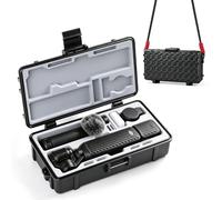Growalleter Custodia rigida per DJI Osmo Pocket 4, custodia da viaggio impermeabile IP67 con fodera in silicone personalizzata per fotocamera, manico batteria, mini treppiede, trasmettitore microfono