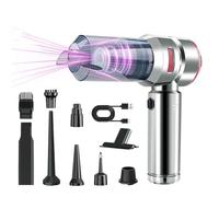 Growalleter Flex Up Aspirapolvere senza fili e soffiante per auto, con motore brushless ad alta efficienza da 180 W, 16000 PA, ad assorbimento forte, ricaricabile, per casa e ufficio