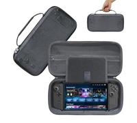 Growalleter Legion GO Accessories Custodia in TPU con impugnatura, custodia protettiva morbida per Lenovo Legion Go Handheld Touchscreen Gaming, con staffa di supporto (custodia-nero)