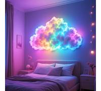 Growalleter Luce a LED Thundercloud alimentata tramite USB fai da te, luce notturna 3D Thundercloud, multicolore fantasia che insegue lampada a nuvola ambientale per soffitto camera da letto cose