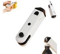 Growalleter Mini sigillante per sacchetti 4 in 1 con taglierina e magnete, torcia a LED e apribottiglie, sigillatore a caldo, macchina portatile per sigillare alimenti freschi, ideale per cucina