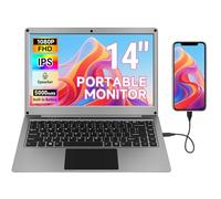 GrowCube Monitor portatile con tastiera, 14" 1080P FHD Lapdock compatibile con mini PC/telefono/PC/console di gioco, CrowView Note con adattatori RPi5 e Jetson (funzionalità completa di cavo TypeC e