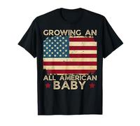 Growing An All American Baby - Annuncio di gravidanza, bandiera USA Maglietta