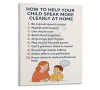 Growing Great Communicators Poster Everyday Ideas to Nurture Young Voices Canvas Wall Art for Learning Space Decor Positive Parenting Art(Framed,12x18inch(30x45cm))