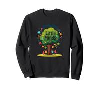Growing Little Minds: Albero educativo per Bambini Felpa, Unisex per Adulti, Nero, L
