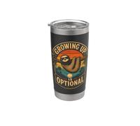 Growing Up Is Optional Sloth Sunset Bicchiere termico in acciaio inox doppia parete