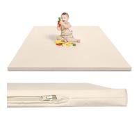 Growithu Pelle Tappeto Gioco Bambini: 125x125x3cm Extra Spesso Tappeto Gioco Neonato - Morbido e Impermeabile Tummy Time Neonati