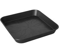 GROWMANIA Confezione da 5 piatti quadrati per vasi da fiori 14 o 18 litri 29 x 29 - Piatto in plastica per vasi