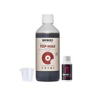 GROWMANIA Top Max di BioBizz 500 ml + Probe Boost Up di Up Nutrients + misurino | Stimolatore di fiori per giardini urbani | Aumenta la quantità e le dimensioni dei fiori