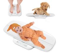 GROWNSY Bilancia pesa Neonato Digitale, Bilancia per Adulti Fino a 150kg, Bilancia per Animali Domestici, con Funzione di Mantenimento, Misurazione Dell'altezza Fino a 70cm, 5 Unità, Display a LED