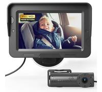 GROWNSY Fotocamera per auto, 4,3 pollici, visione notturna HD e grandangolo, sedile posteriore per bambini, USB Plug & Play, facile installazione, specchio per bambini, ideale per il sedile posteriore